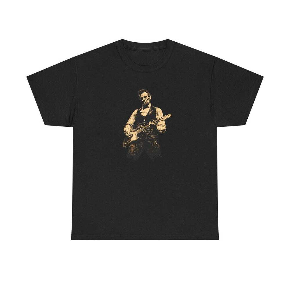 Abraham Lincoln Guitar Shirt Black